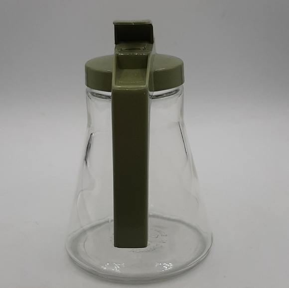 Vintage 1950's Androck Maple Syrup Glass Dispenser with Sage Green Lid Canada - Picture 2 of 6